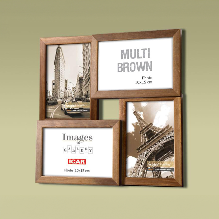 Ramka drewniana Galeria MULTI BROWN 41 4N brązowy ciemny